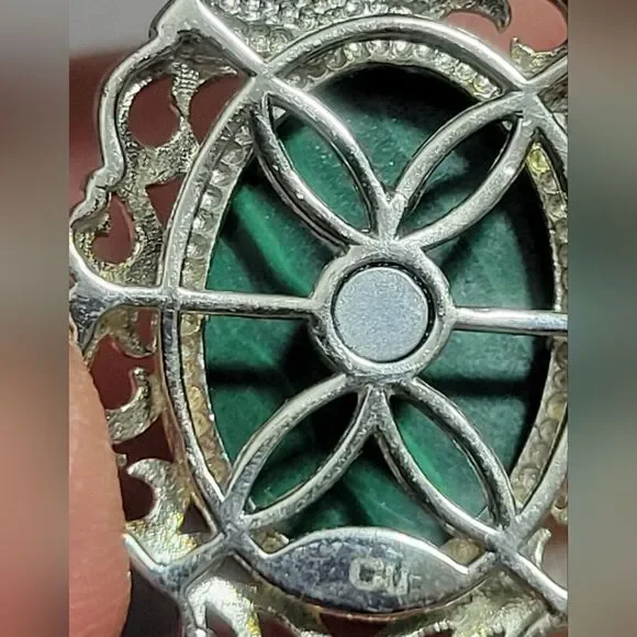 African Malachite Solitare Pendant